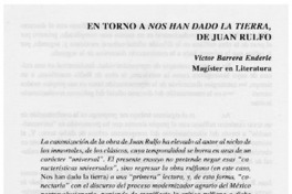 En torno a nos han dado la tierra, de Juan Rulfo