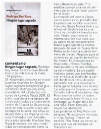 Ningún lugar sagrado.