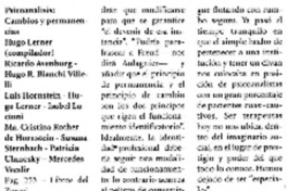 Psicanálisis : cambios y permanencias