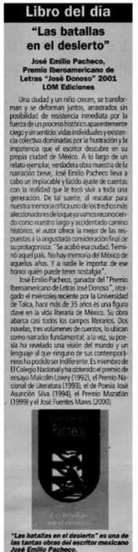 "Las Batallas en el desierto".