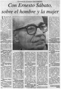 Con Ernesto Sábato, sobre el hombre y la mujer
