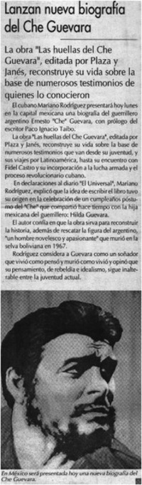Lanzan nueva biografía del Che Guevara.