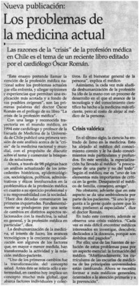 Los problenas de la medicina actual.
