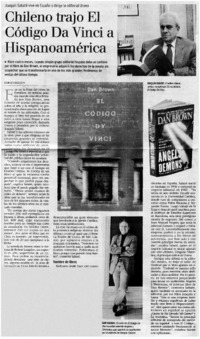 Chileno trajo El Código Da Vinci a Hispanoamérica