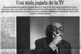 Una mala jugada de la TV.