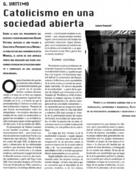Catolicismo en una sociedad abierta