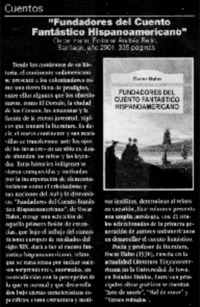 Fundadores del cuento fantástico hispanoamericano"