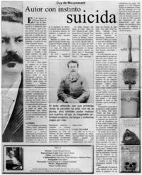 Autor con instinto suicida.