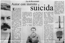 Autor con instinto suicida.