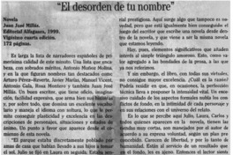 El desorden de tu nombre"