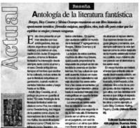 Antología de la literatura fantástica