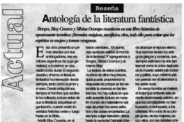 Antología de la literatura fantástica
