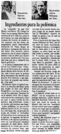 Ingredientes para la polémica