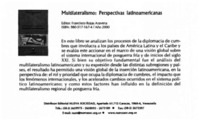 Multilateralismo: Perspectivas latinoamericanas.