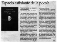 Espacio asfixiante de la poesía