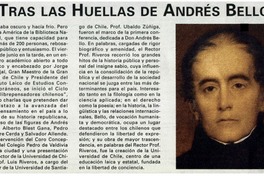 Tras las huellas de Andrés Bello.