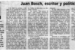 Juan Bosch, escritor y político