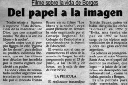 DEl papel a la imagen Filme sobre la vida de Borges