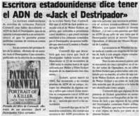 Escritora estadounidense dice tener el ADN de "Jack el destripador".