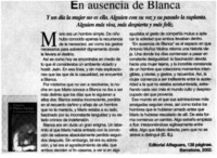 En ausencia de Blanca