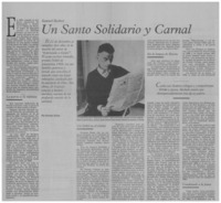 Un santo solidario y carnal