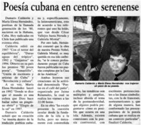 Poesía cubana en centro serenense.