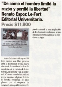 De cómo el hombre limitó la razón y perdió la libertad".