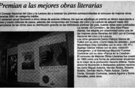Premian a las mejores obras literarias