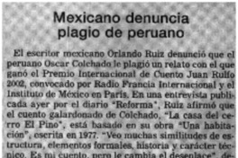 Mexicano denuncia plagio de peruano.