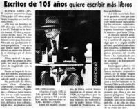 Escritor de 105 años quiere escribir más libros.
