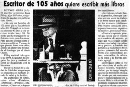 Escritor de 105 años quiere escribir más libros.