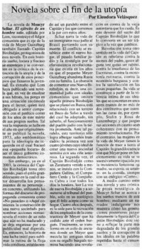 Novela sobre el fin de la utopía