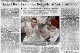 "Esta obra trata del respeto al ser humano"