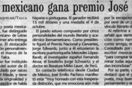 Escritor mexicano gana premio José Donoso