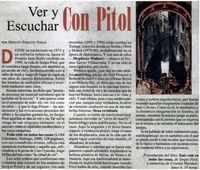 Ver y escuchar. Con Pitol