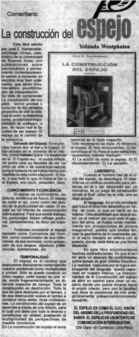 La construcción del espejo