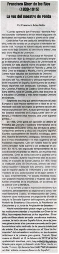 La voz del maestro de ronda