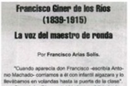 La voz del maestro de ronda