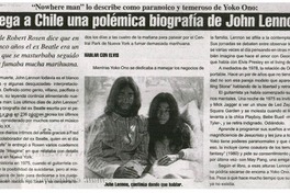 Llega a Chile una polémica biografía de John Lennon.