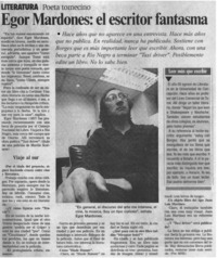Egor Mardones: el escritor fantasma.