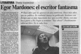 Egor Mardones: el escritor fantasma.