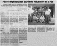 Positiva experiencia de escritores atacameños en La Paz