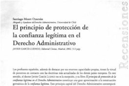 El Principio de protección de la confianza legítima en el Derecho Administrativo