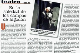 En la soledad de los campos de algodón