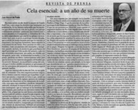 Cela esencial: a un año de su muerte