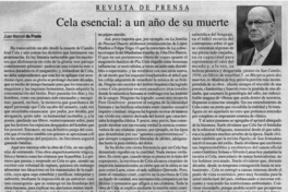 Cela esencial: a un año de su muerte