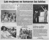 Las mujeres se toamron las tablas