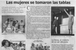 Las mujeres se toamron las tablas