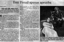 Este Freud apenas aprueba