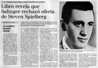 Libro revela que Salinger rechazó oferta de Steven Spielberg.